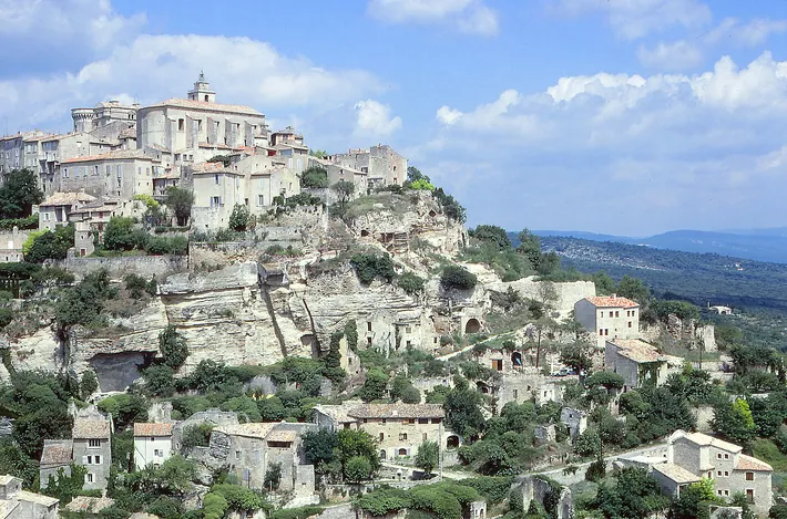 Gordes , on its rocky outcrop.