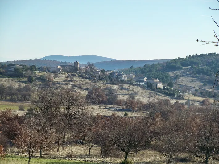 Vue générale sur L'Hospitalet (04), France